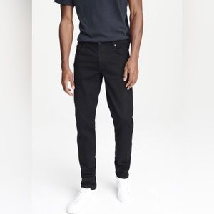 Mens Rag & Bone standard issue black jeans 34” inseam, slim fit, 32 waist